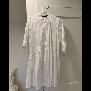 Zara poplin shirt dress drop waist size small